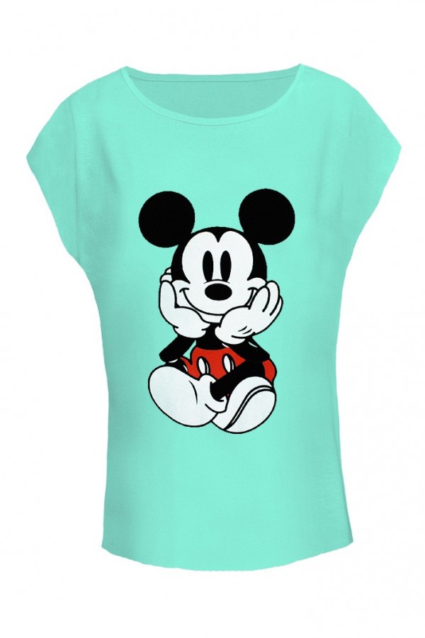 Bluzka Damska T Shirt W Kolorze Czerwonym Myszka Mickey Maloma