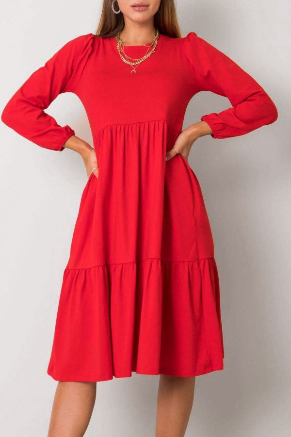 Sukienka w kolorze czerwonym z długim rękawem Jolie 1