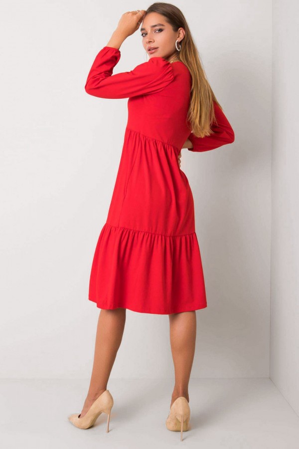 Sukienka w kolorze czerwonym z długim rękawem Jolie 3