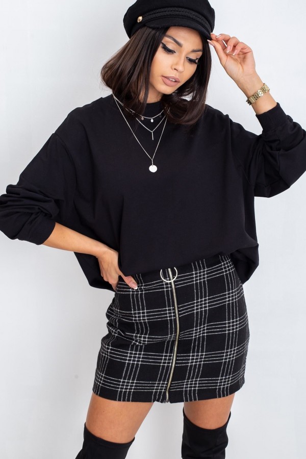 Bluza damska w kolorze czarnym oversize basic lea 6