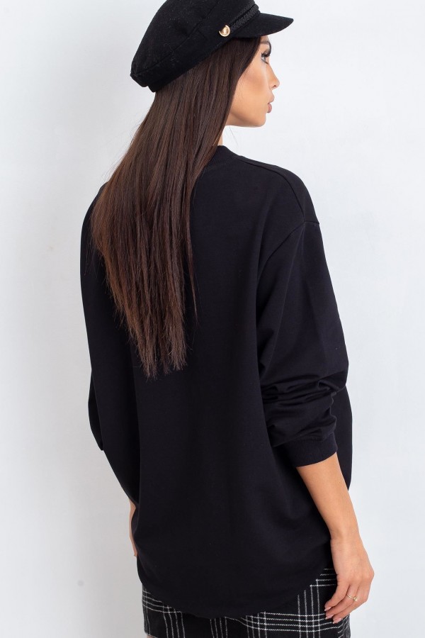 Bluza damska w kolorze czarnym oversize basic lea 5