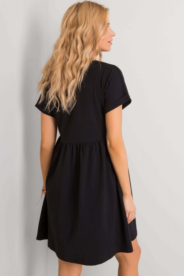 Sukienka w kolorze czarnym z krótkim rękawem ideal Wega 2