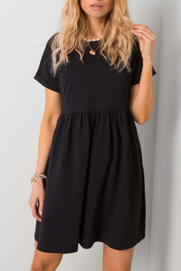 Sukienka w kolorze czarnym z krótkim rękawem ideal Wega 3