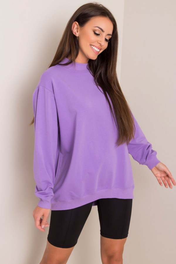 Bluza damska w kolorze fioletowym oversize basic lea 1