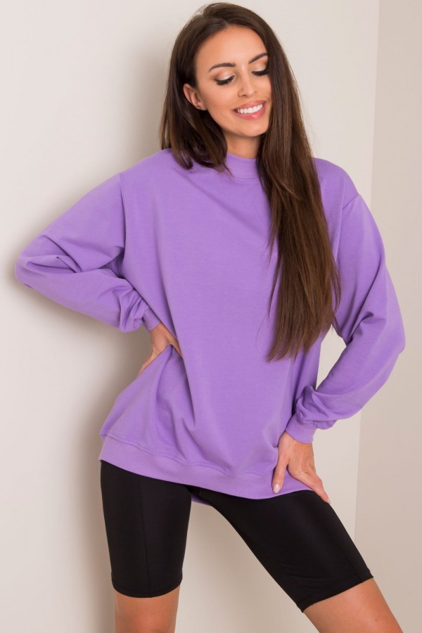 Bluza damska w kolorze fioletowym oversize basic lea 2