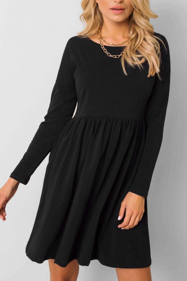 Sukienka w kolorze czarnym z długim rękawem ideal 3