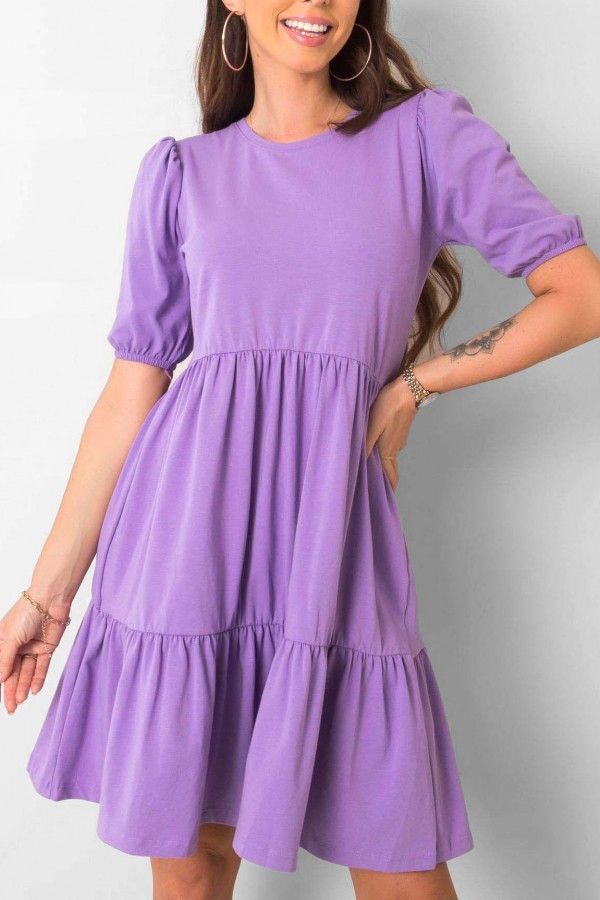 Sukienka w kolorze fioletowym z krótkim rękawem Jolie