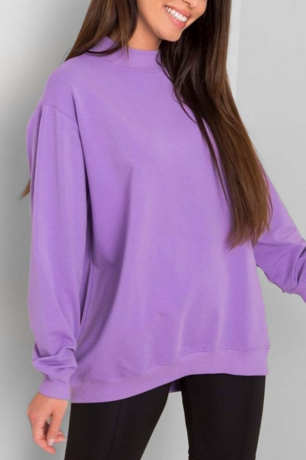 Bluza damska w kolorze fioletowym oversize basic lea