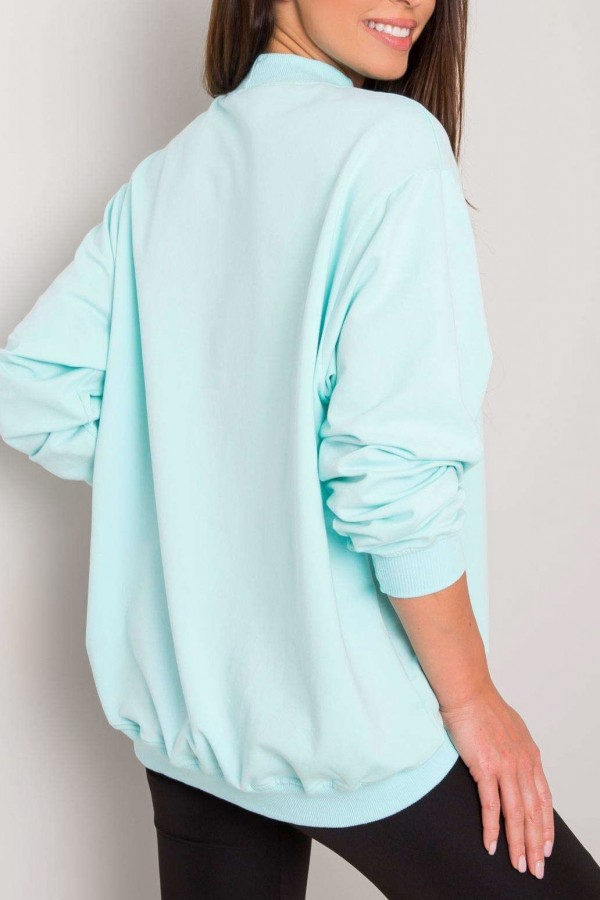 Bluza damska w kolorze miętowym oversize basic lea 1