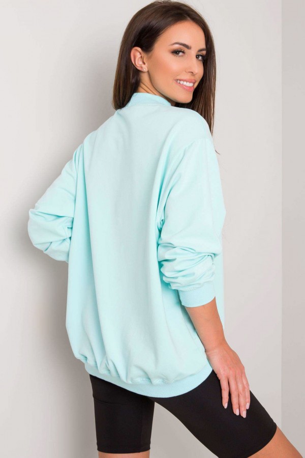 Bluza damska w kolorze miętowym oversize basic lea 3