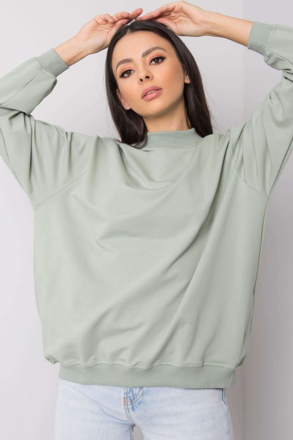 Bluza damska w kolorze seledynowym oversize basic lea 1