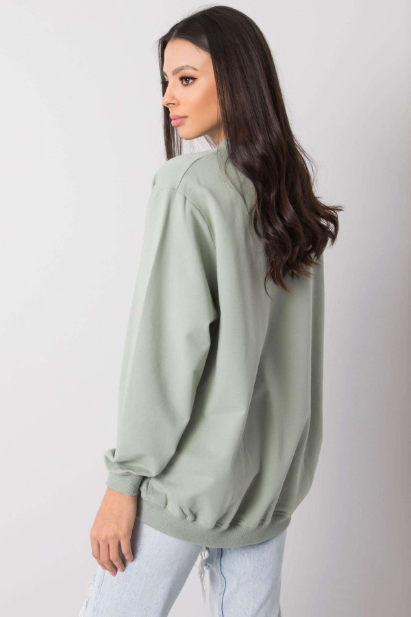 Bluza damska w kolorze seledynowym oversize basic lea 2