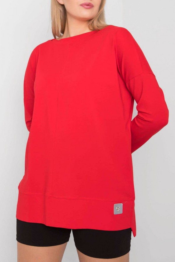 Bluza bluzka damska plus size w kolorze czerwonym Elisa