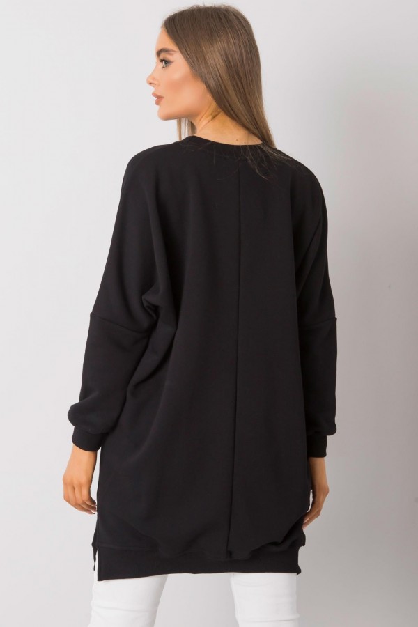 Tunika dresowa bluza w kolorze czarnym oversize basic simple 2