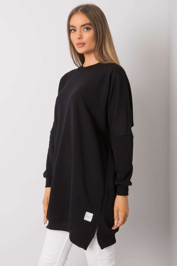 Tunika dresowa bluza w kolorze czarnym oversize basic simple 3