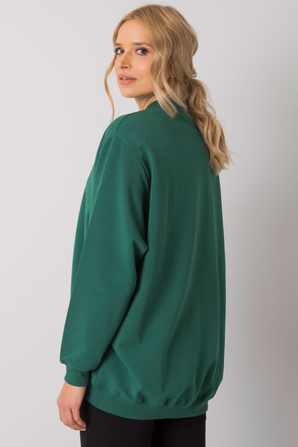 Bluza damska w kolorze zielonym oversize basic lea 4