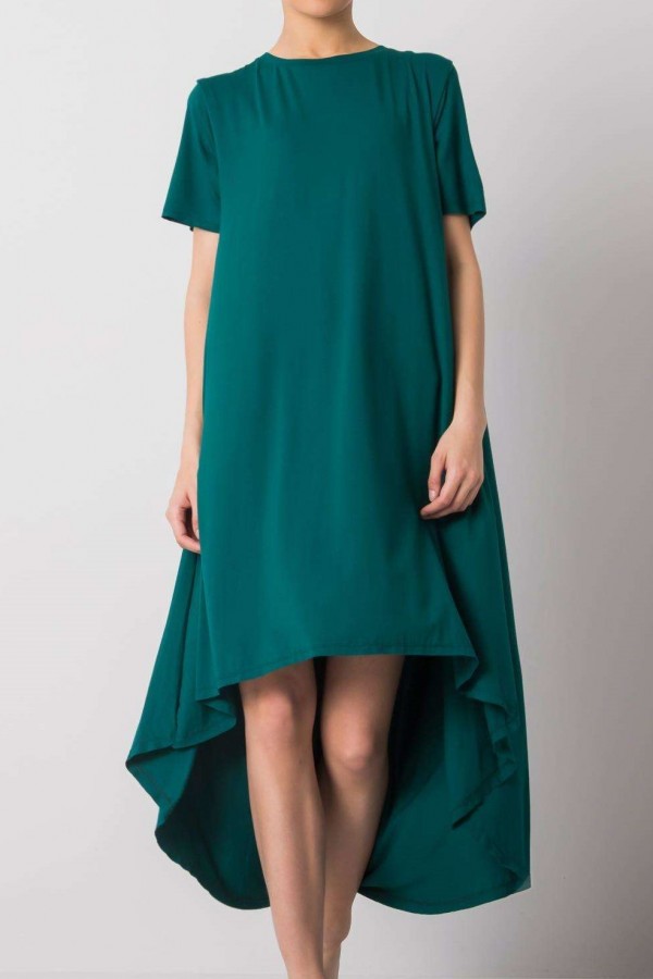 Sukienka w kolorze zielonym morskim z dłuższym tyłem Ava 6