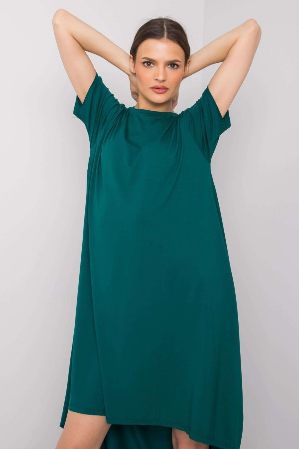 Sukienka w kolorze zielonym morskim z dłuższym tyłem Ava 5