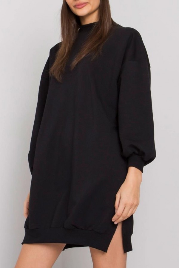 Bawełniana sukienka dresowa plus size w kolorze czarnym basic Estina