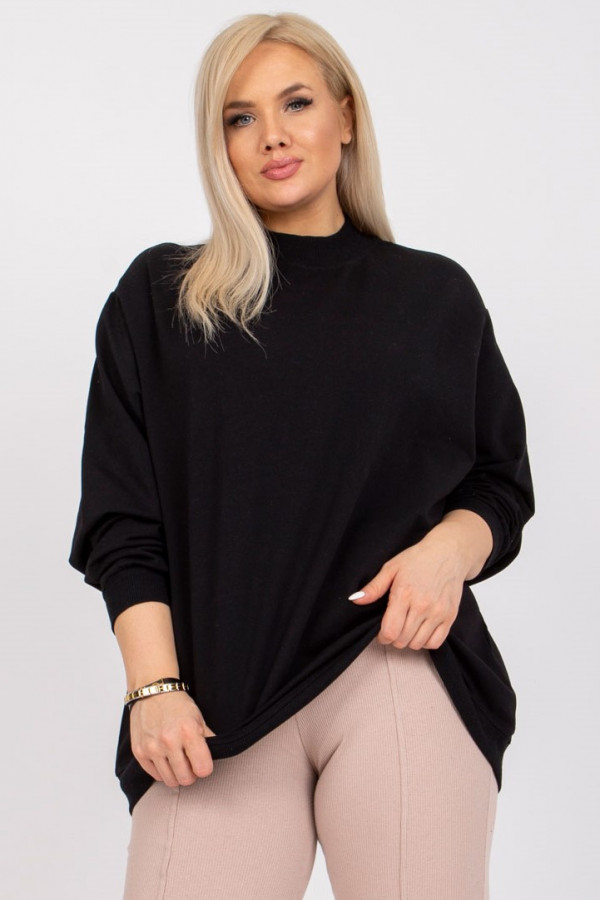 Bluza damska plus size w kolorze czarnym oversize basic Ravena