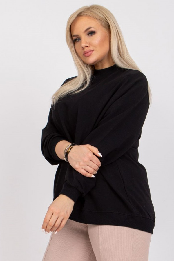 Bluza damska plus size w kolorze czarnym oversize basic Ravena 6