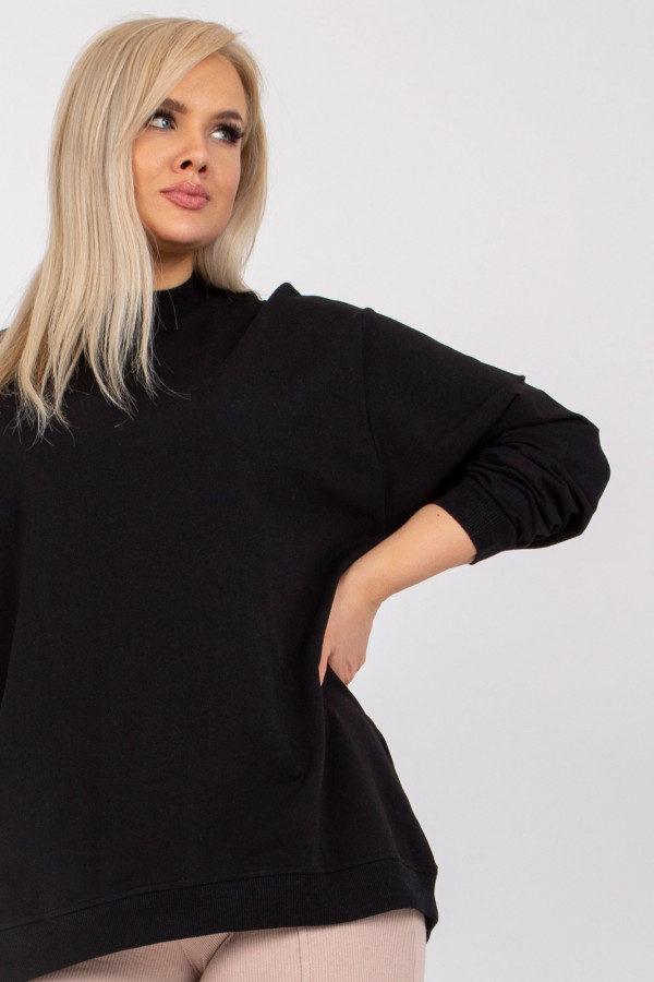 Bluza damska plus size w kolorze czarnym oversize basic Ravena 1