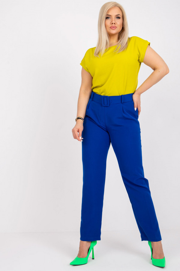 Bluzka damska plus size w kolorze limonki t-shirt basic Coma 4