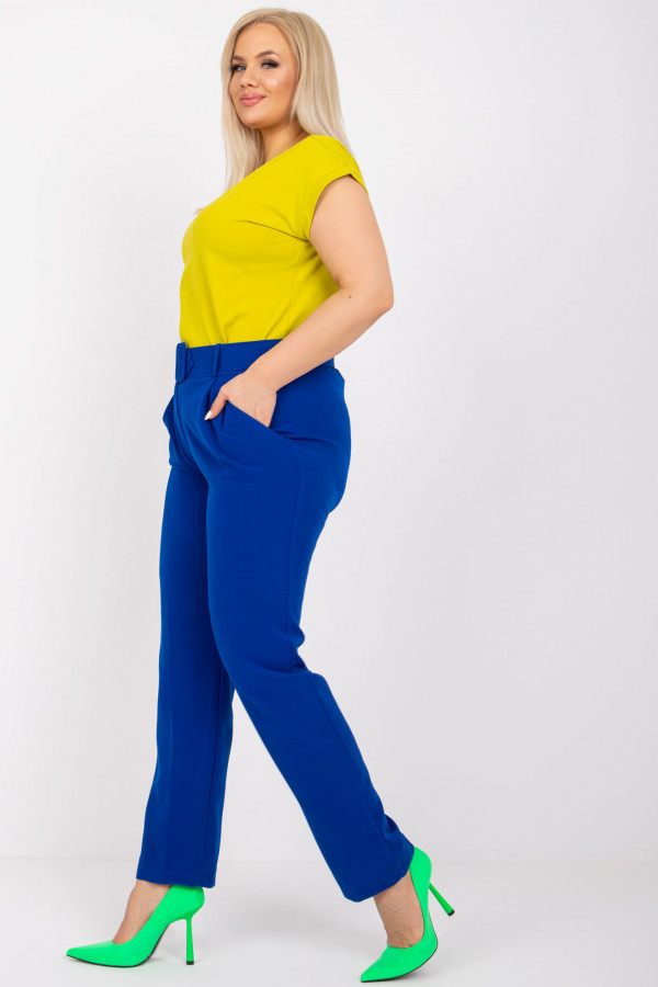 Bluzka damska plus size w kolorze limonki t-shirt basic Coma 2