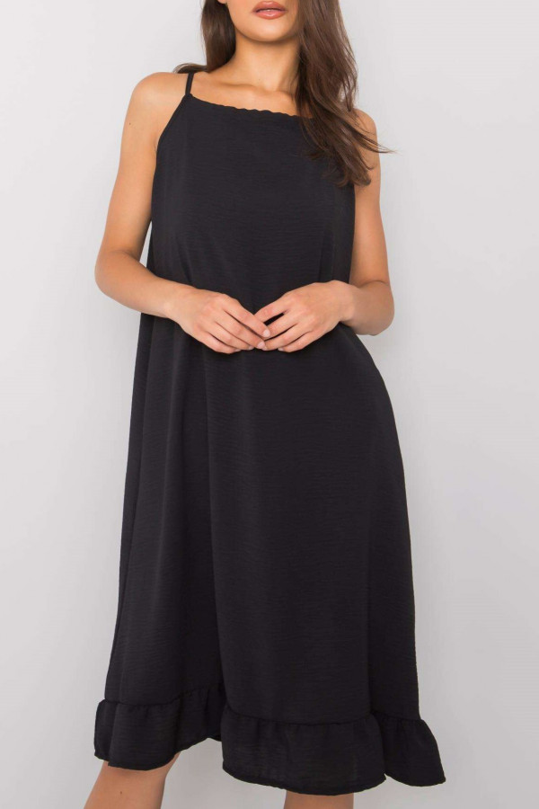 Sukienka w kolorze czarnym regulowane ramiączka wiązana summer
