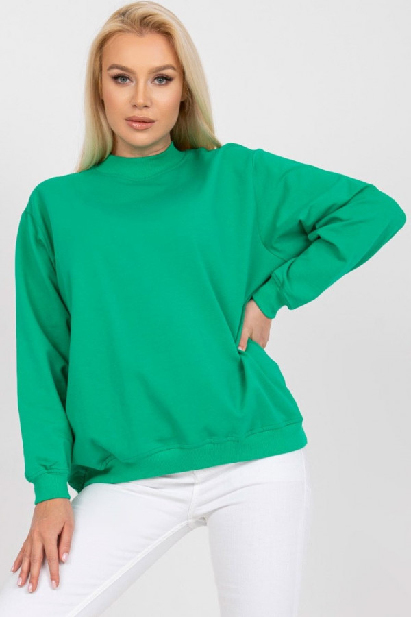 Bluza damska w kolorze zielonym oversize basic lea