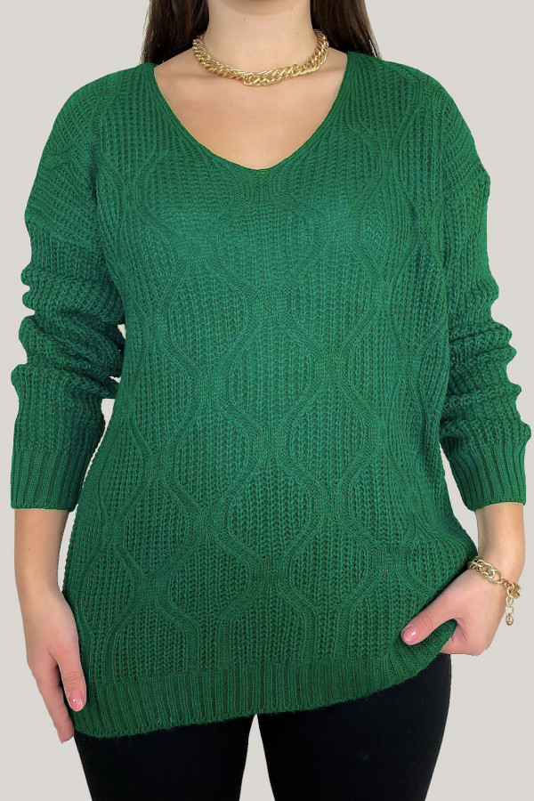 Sweter damski w kolorze zielonym z wzorem Maddie 2