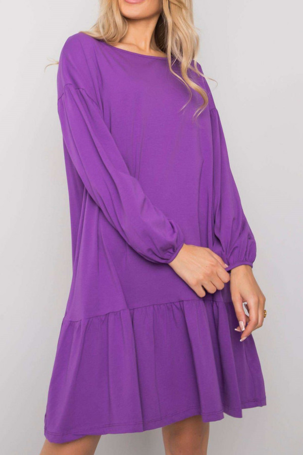 Sukienka w kolorze fioletowym z falbanką Eliza