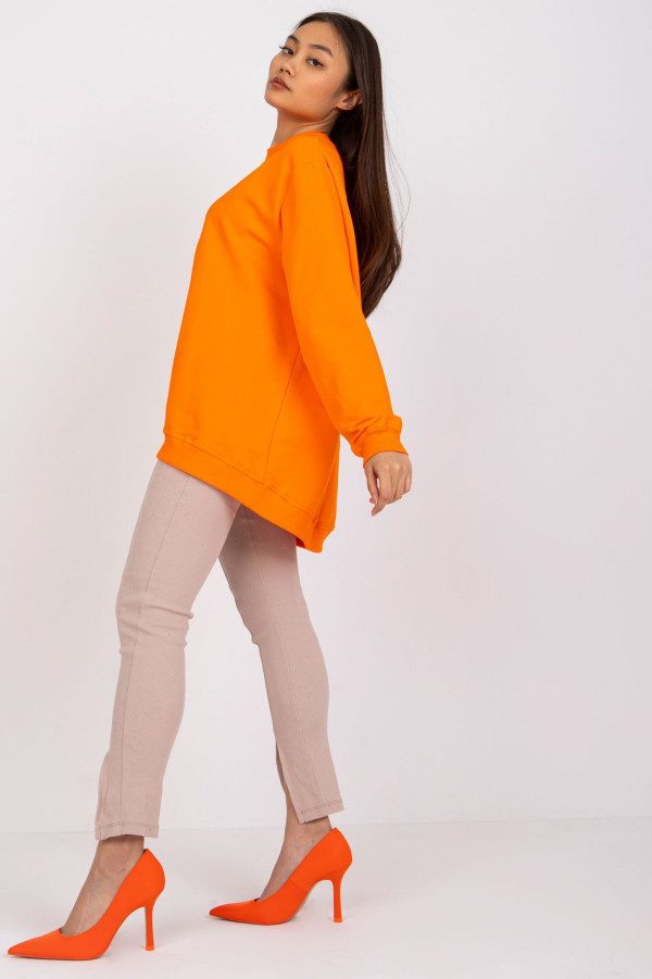 Bluza damska w kolorze pomarańczowym oversize basic lea 6