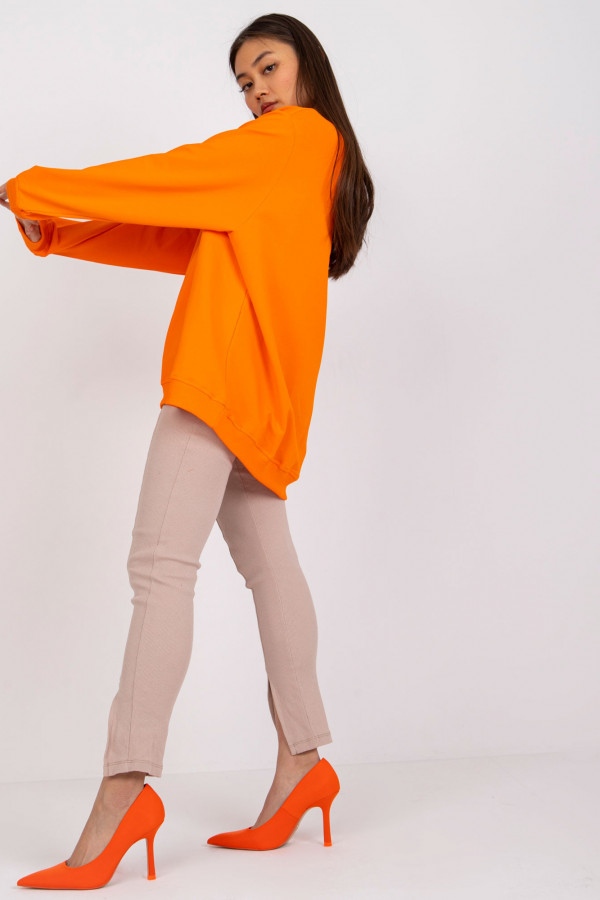 Bluza damska w kolorze pomarańczowym oversize basic lea 7