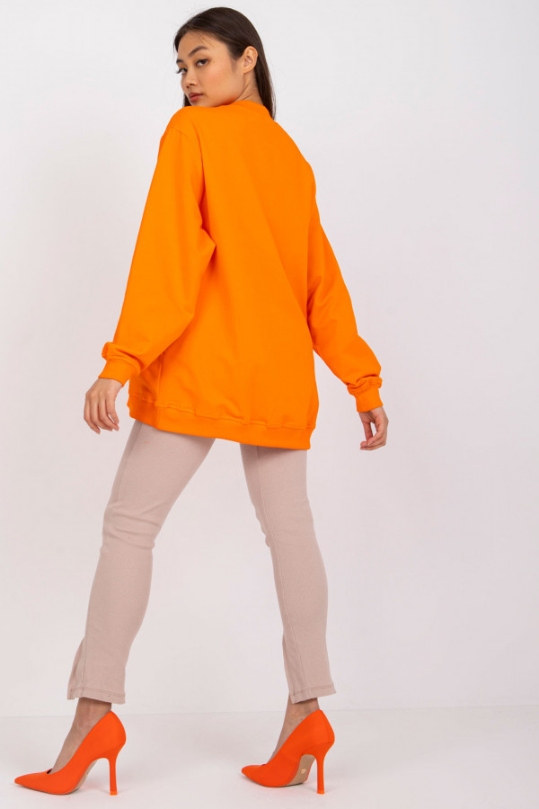 Bluza damska w kolorze pomarańczowym oversize basic lea 8