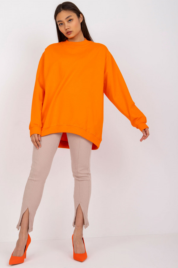 Bluza damska w kolorze pomarańczowym oversize basic lea 5