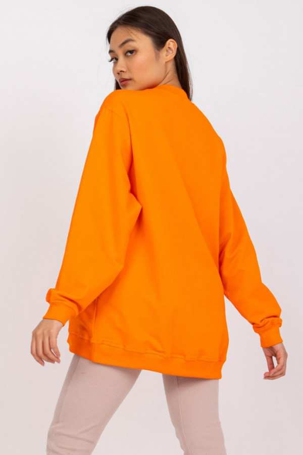 Bluza damska w kolorze pomarańczowym oversize basic lea