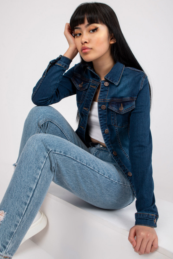 Kurtka damska jeansowa katana w kolorze denim dark blue 3