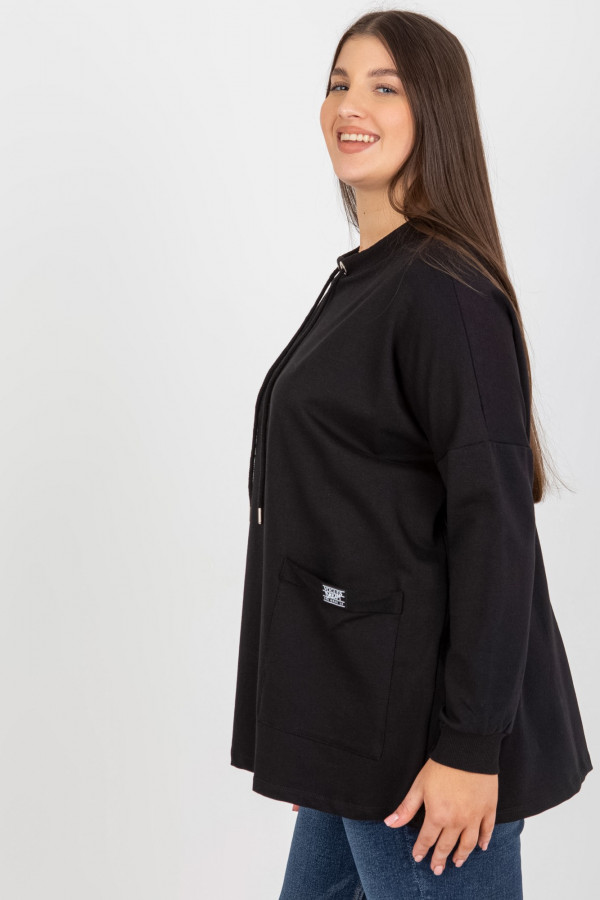 Bluza damska plus size w kolorze czarnym naszyte kieszenie Sami 4