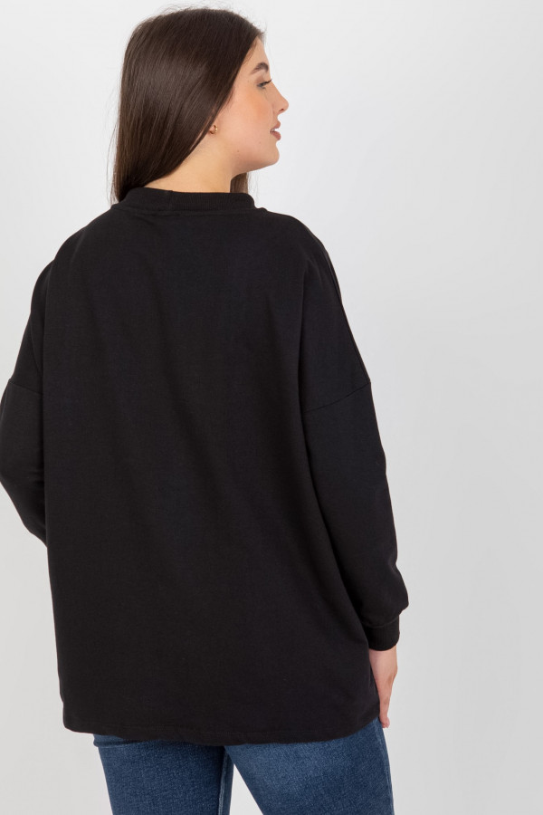 Bluza damska plus size w kolorze czarnym naszyte kieszenie Sami 6