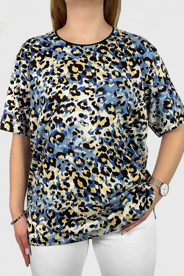 Bluzka damska plus size ze zwierzęcym wzorem panterka Tonia