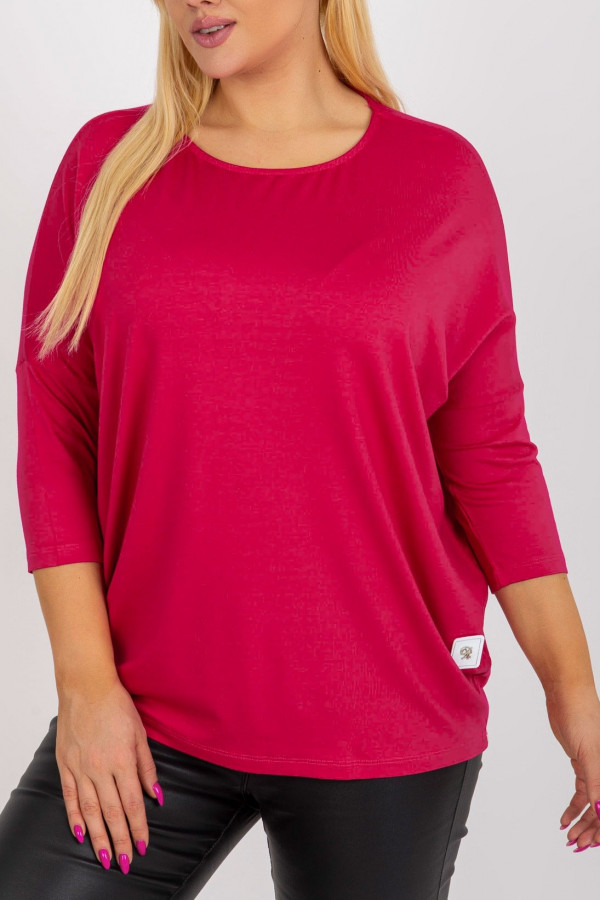 Bluzka damska plus size w kolorze malinowym luźna oversize Charo