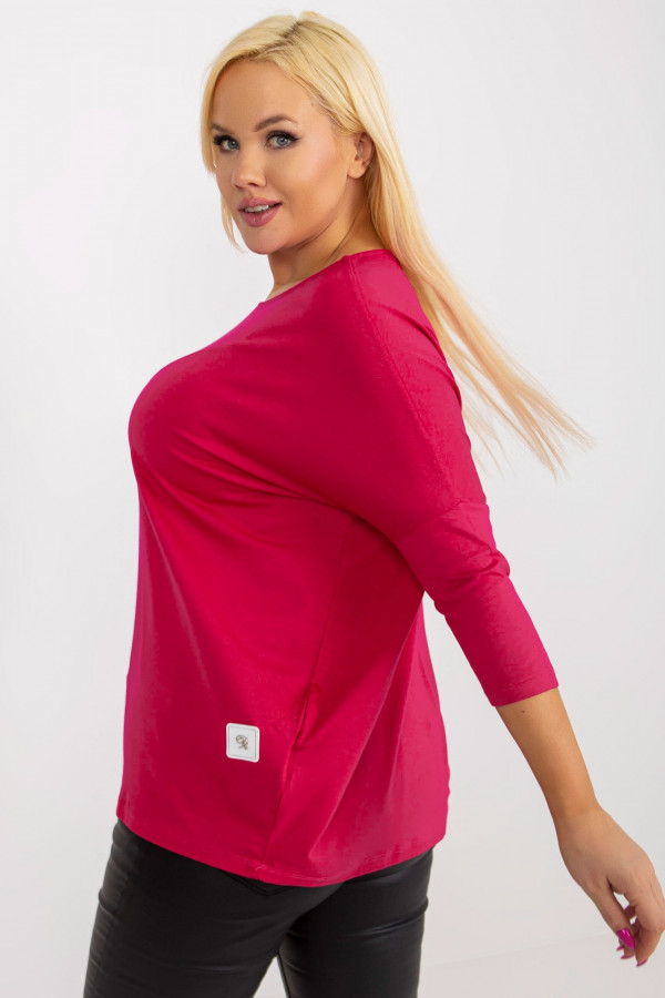 Bluzka damska plus size w kolorze malinowym luźna oversize Charo 4