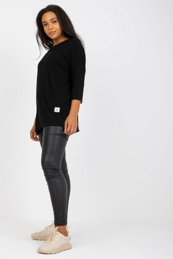Bluzka damska plus size w kolorze czarnym luźna oversize Charo 2