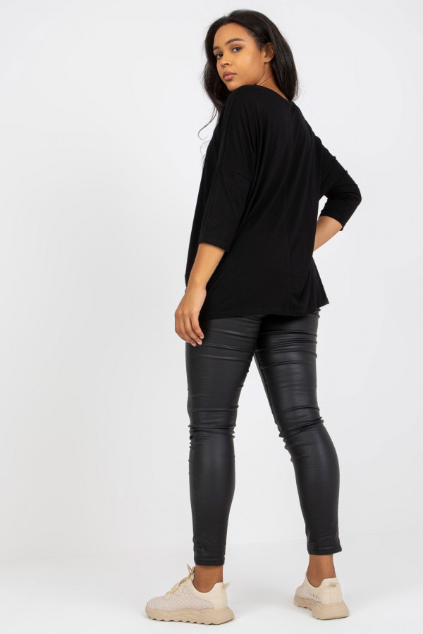 Bluzka damska plus size w kolorze czarnym luźna oversize Charo 4