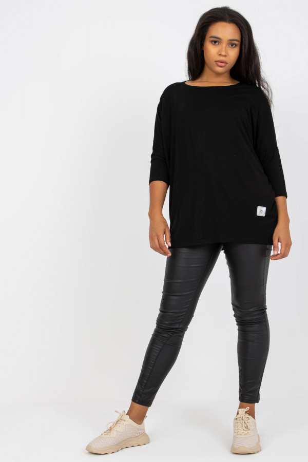 Bluzka damska plus size w kolorze czarnym luźna oversize Charo 3