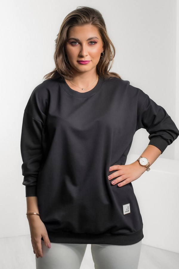 Bluza dresowa w kolorze czarnym z naszywką Roxane 2