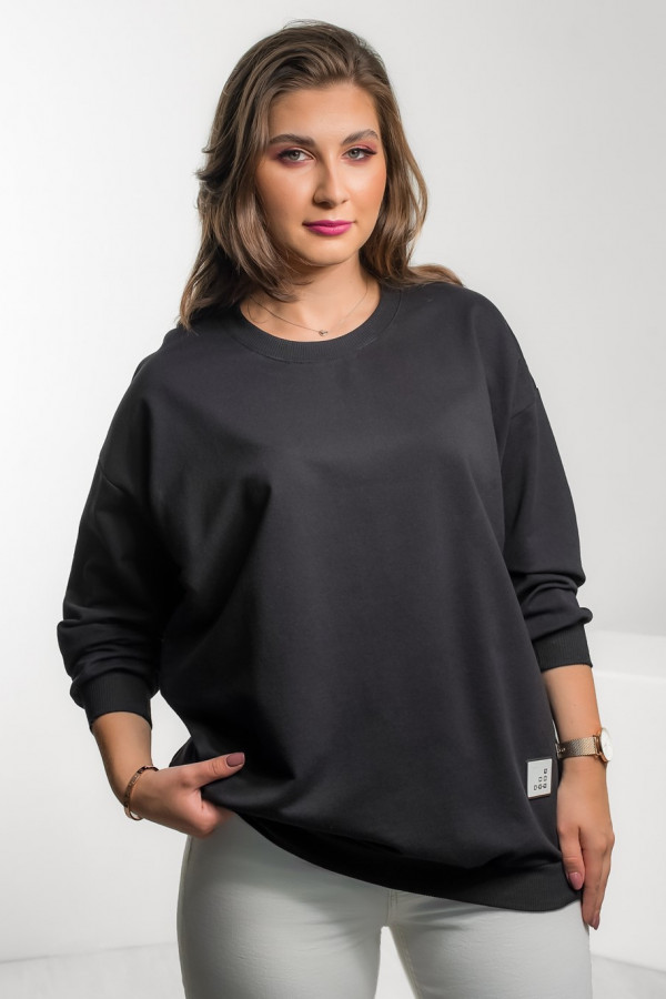 Bluza dresowa w kolorze czarnym z naszywką Roxane 1