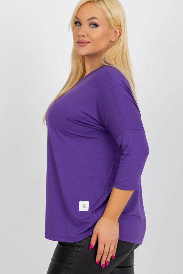Bluzka damska plus size w kolorze fioletowym luźna oversize Charo 2