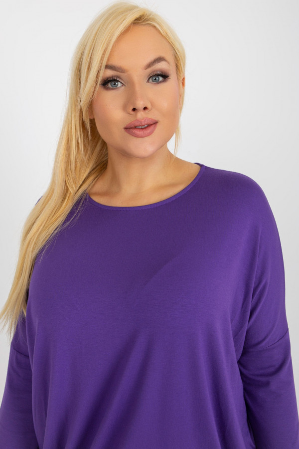 Bluzka damska plus size w kolorze fioletowym luźna oversize Charo 1